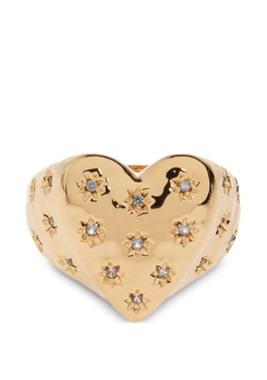 Zadig&Voltaire Heartbreaker Over crystal-embellished heart ring - Gold