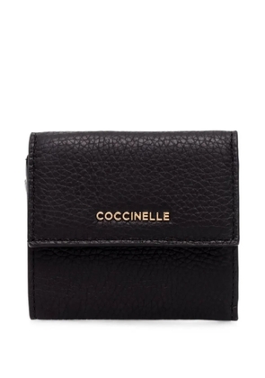 Coccinelle Small Metallic Leather wallet - Black