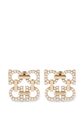 Ferragamo Gancini crystal-embellished earrings - Gold