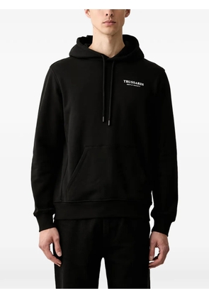 Trussardi logo-print drawstring hoodie - Black