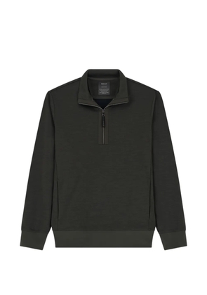 Boggi Milano quarter-zip sweatshirt in wool blend WOOLTECH - Green