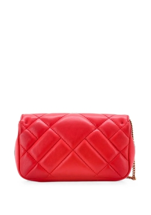 Versace Pre-Owned Medusa Icon Chain Flap Bag Quilted Leather Mini crossbody bag - Red