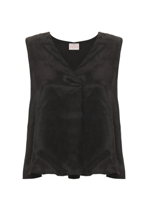EMME draped V-neck top - Black