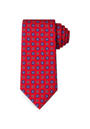 Bona Furtuna geometric-print tie - Red