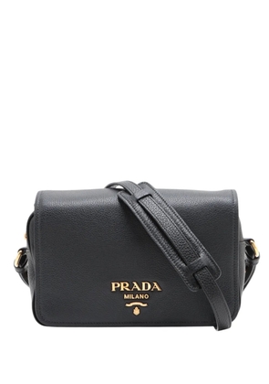Prada Pre-Owned 2010-2026 Vitello Phenix Flap crossbody bag - Black