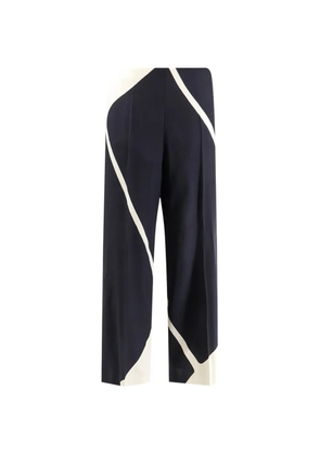 Alberta Ferretti graphic-print cropped palazzo pants - Black