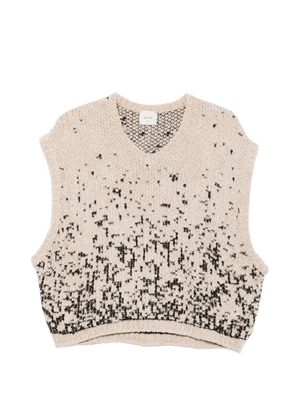 Alysi intarsia-knit sleeveless vest - Neutrals