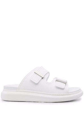 Alexander McQueen logo-buckle detail sandals - White