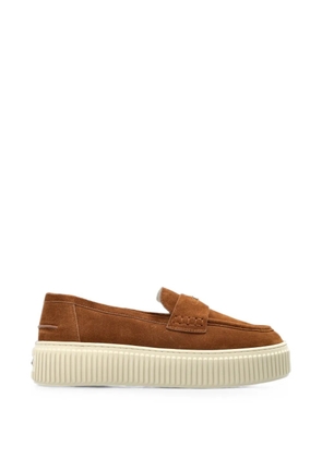 Furla Sky suede slip-on sneakers - Brown