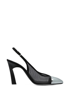 Emporio Armani mesh-panelled cap-toe pumps - Black