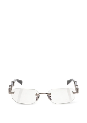 Balmain Arcade rimless geometric-frame glasses - Silver