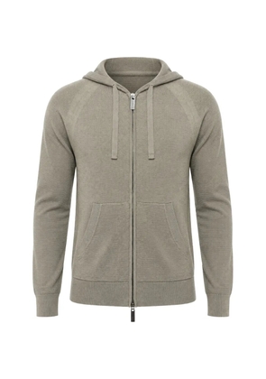 Paolo Pecora zip-up knit hoodie - Green