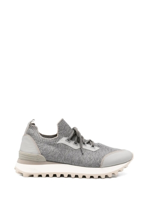 Eleventy panelled lace-up sneakers - Grey