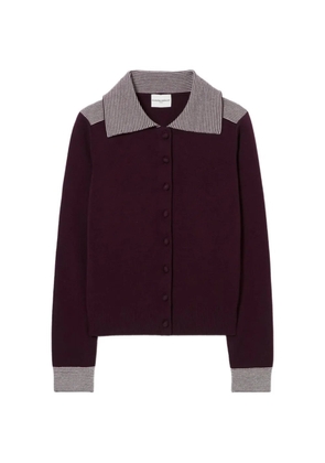 Claudie Pierlot Striped wool sailor cardigan - Purple