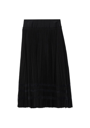 3.1 Phillip Lim midi lace-trim pleated skirt - Black