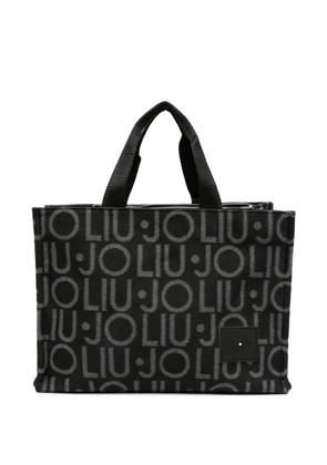 LIU JO logo-jacquard top-handle tote bag - Black