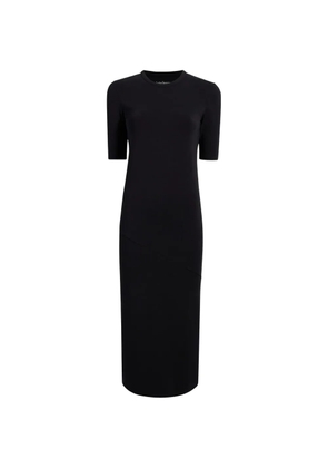 Another Tomorrow elbow-sleeve midi dress - Black