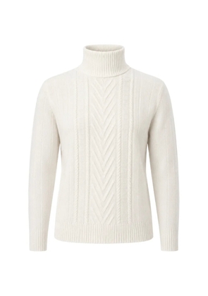 Paolo Pecora cable-knit roll-neck sweater - White