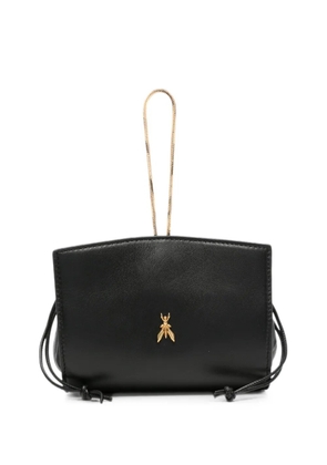 Patrizia Pepe logo-plaque drawstring clutch bag - Black