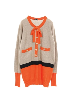 CHANEL Pre-Owned 1986-1988 bow-detail cashmere sweater - Neutrals