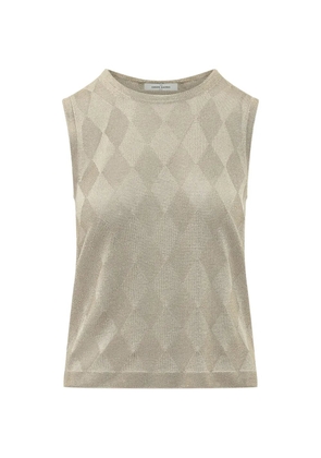 Gran Sasso argyle-pattern knit top - Neutrals