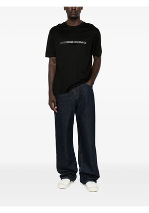 Emporio Armani logo-print short-sleeve T-shirt - Black