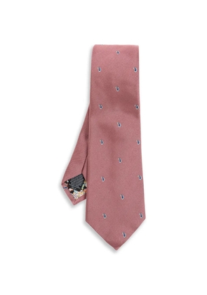 Paul Smith paisley-embroidered tie - Pink
