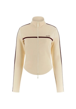 GUESS USA Jasmine side-stripe zip-up sweatshirt - Neutrals