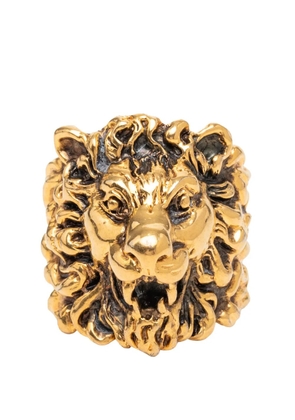 Gucci Pre-Owned 2000-2026 Gold Plated Lion Head Ring costume ring