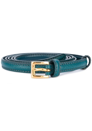 Prada thin leather belt - Blue