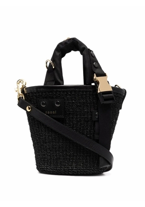 sacai micro Marche woven bucket bag - Black