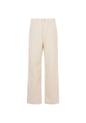 Róhe corduroy cotton trousers - Neutrals