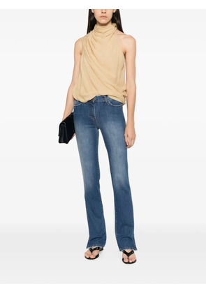 Patrizia Pepe slit-detail jeans - Blue