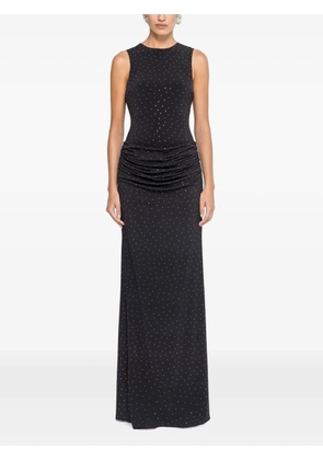 NISSA rhinestone-embellished maxi dress - Black