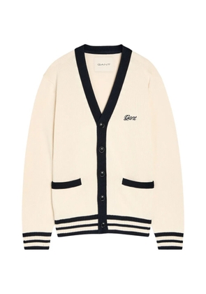 Gant V-neck button-up cardigan - Neutrals