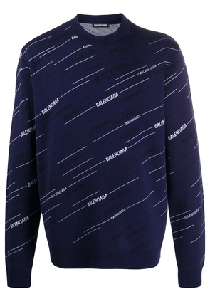 Balenciaga logo sweatshirt - Blue