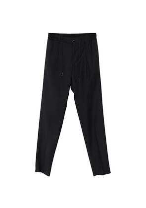 Tagliatore drawstring-waistband pleated trousers - Blue