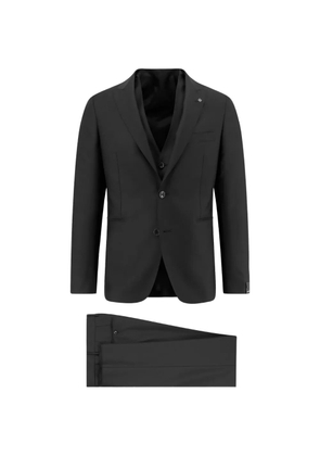 Tagliatore lapel-pin suit (set of three) - Black