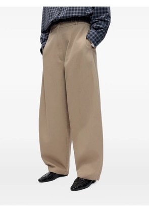 Cordera curved-leg cotton trousers - Neutrals