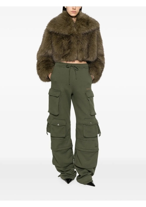 Patrizia Pepe faux-fur cropped jacket - Green