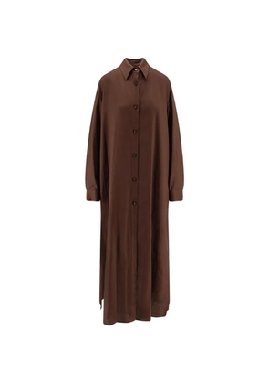 Hevo Arigliano button-up maxi shirt dress - Brown