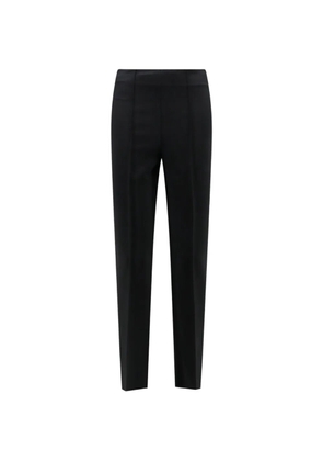 Róhe cigarette-leg topstitched slim-fit trousers - Black