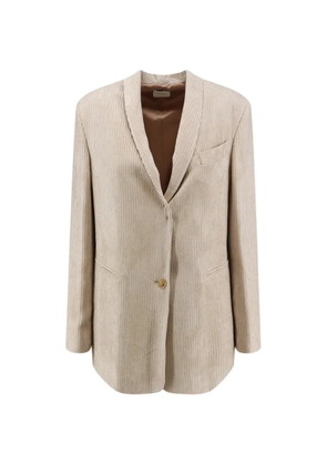 Alysi corduroy shawl-lapel blazer - Neutrals