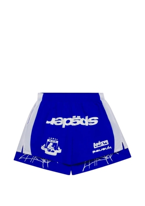 SP5DER double-layer logo-print shorts - Blue