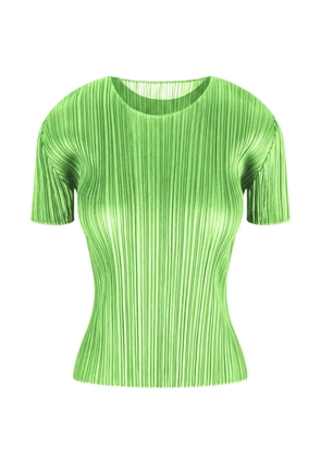 Pleats Please Issey Miyake plissé-effect T-shirt - Green