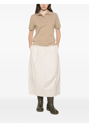 Moncler logo-patch polo top - Neutrals