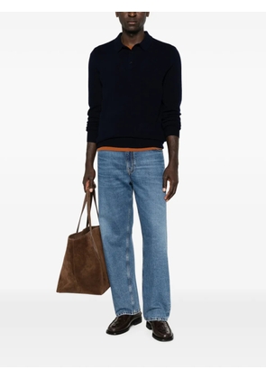 BOMPARD long-sleeve cashmere polo shirt - Blue