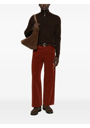 BOMPARD zip-neck cashmere knit - Brown