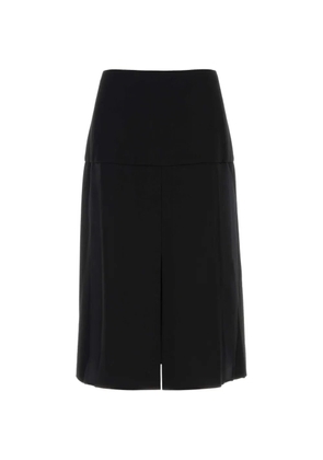 Jil Sander slit-detail midi skirt - Black
