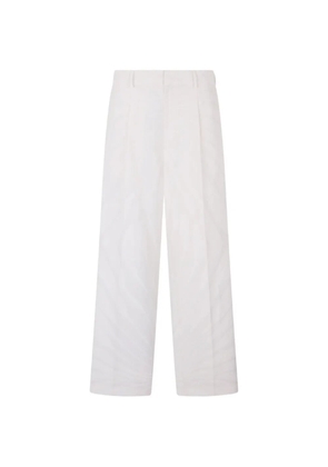 Roberto Cavalli Ray-print trousers - White